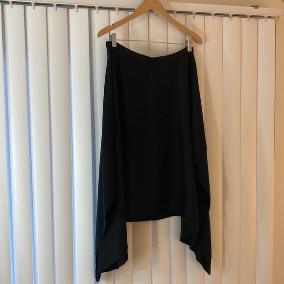 BCBG MaxAzria black asymmetrical skirt, Small/Petite/Tall - Picture 3 of 8